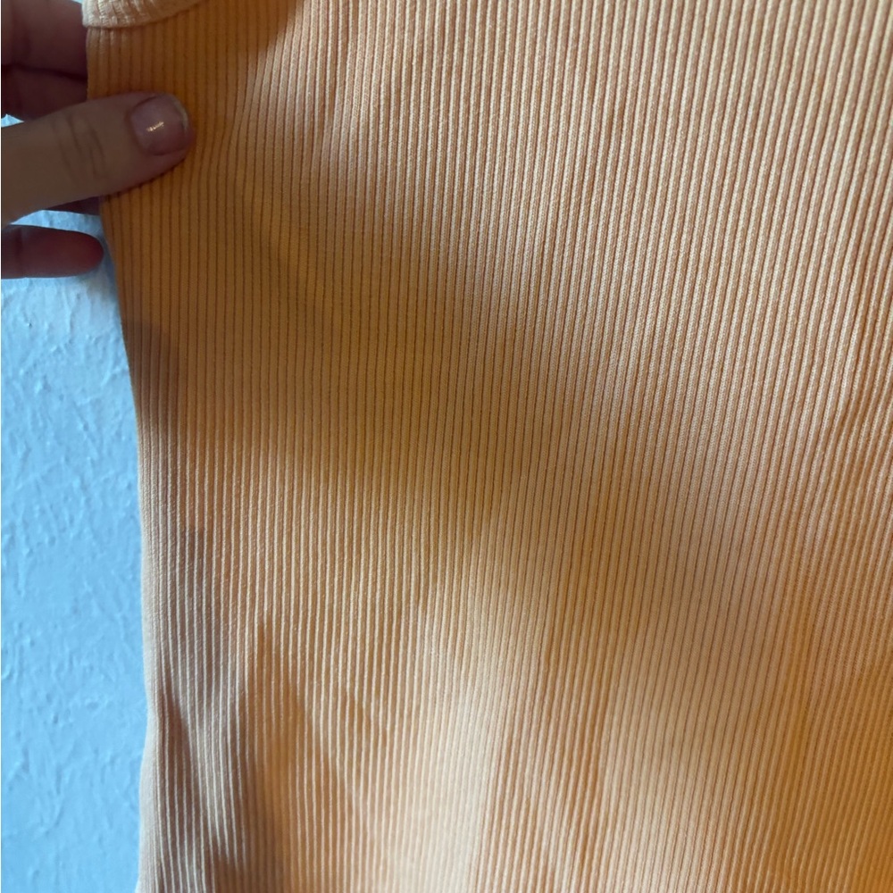 Agolde‎ Orange Ribbed Tank Top - Picture 6 of 7